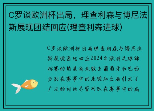 C罗谈欧洲杯出局，理查利森与博尼法斯展现团结回应(理查利森进球)